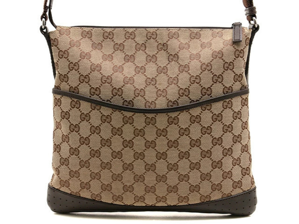 Gucci Hobo Bag GG Canvas Calfskin